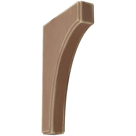 Ekena Millwork 1 3/4"W x 8"D x 12"H Clarksville Wood Vintage Decor Bracket, Weathered Brown BKTWD02X08X12CVBR